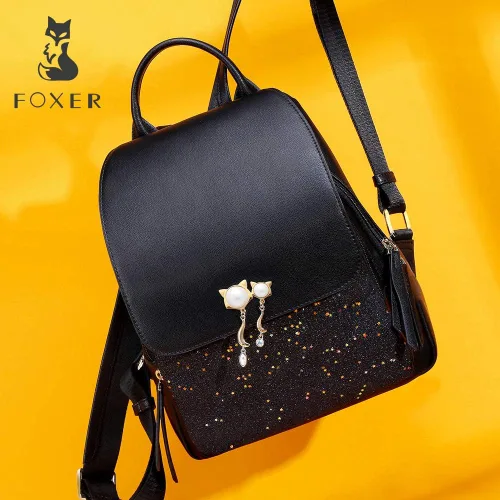 Vista 6 de FOXER - Mochila de piel para mujer
