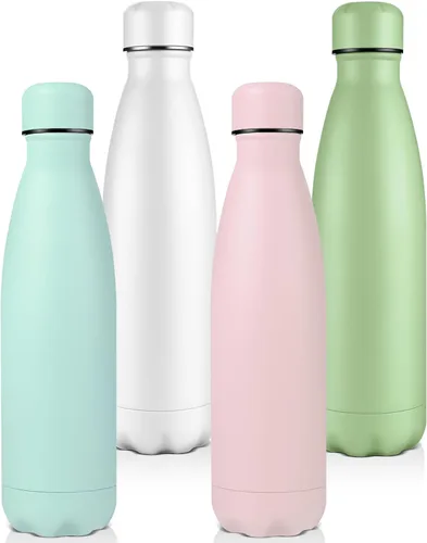 Vista 15 de Volhoply Botellas de agua aisladas de 25 onzas, paquete de 1/2/4, termo de acero inoxidable de doble pared que mantiene el frío y el calor, botella