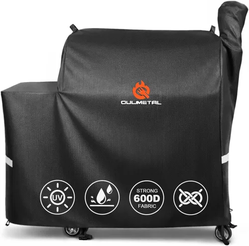 Vista 29 de Cubierta de parrilla de pellets para Camp Chef Serie 24 – DLX 24 Premium Smoker Cover impermeable y 600D resistente para Camp Chef Woodwind 24