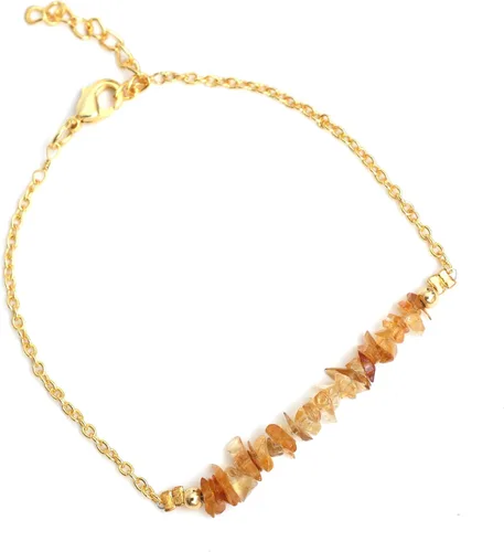 Vista 7 de Gempires Natural Chips Bar Bracelet, Energy Healing Crystals, Birthday, Gift for Her, Gemstone Jewelry 8 inch