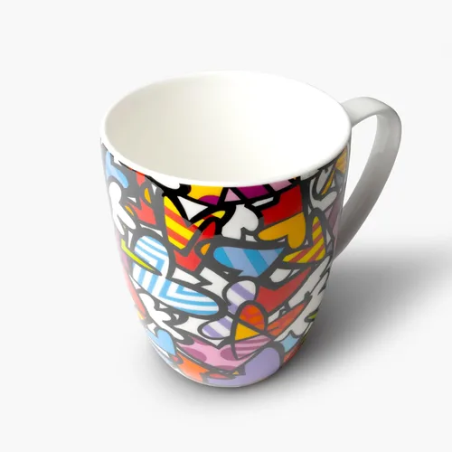 Vista 5 de Britto Romero Bone - Taza de café de porcelana, 16.8 onzas (Alive (multicolor))