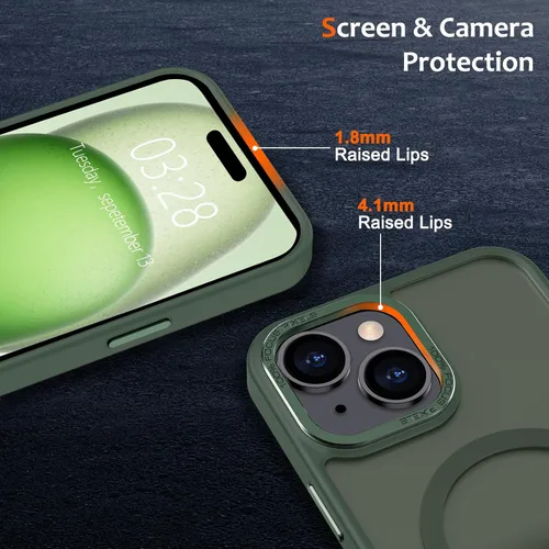 Vista 837 de Anuck - Funda magnética para iPhone 11 compatible con MagSafe, carcasa trasera mate translúcida dura, borde de TPU, delgada, resistente a impactos