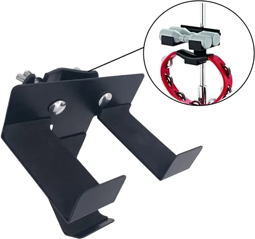 Vista 2 de Soporte de micrófono de percusión Mini estante para panderetas y agitadores Soporte de micrófono para abrazaderas en cualquier micrófono común