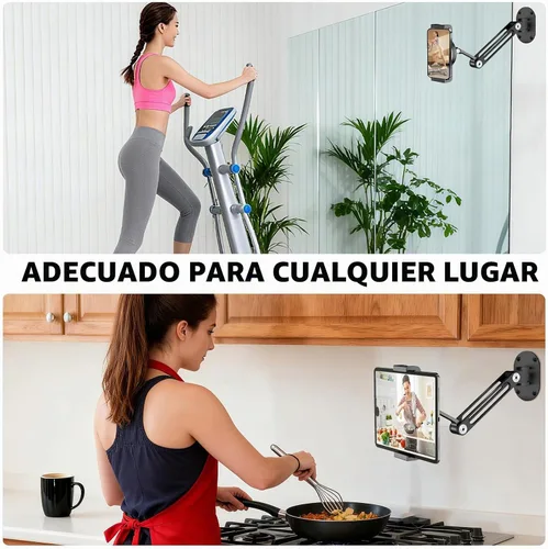Vista 4 de Tablet Wall Mount, iPad Wall Mount, Swivel & Tilt, Black