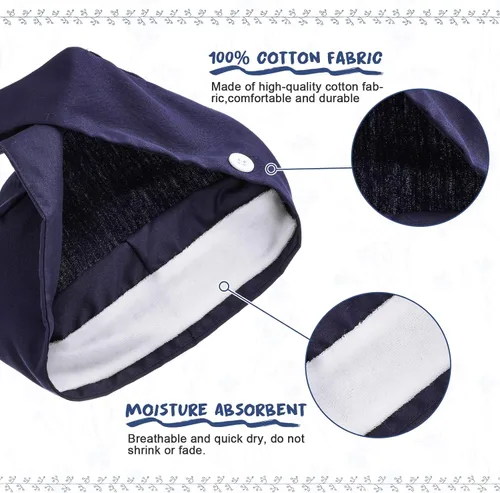Vista 4 de 6 gorras quirúrgicas con botones y banda para el sudor ajustable para mujeres y hombres multicolor Multi
