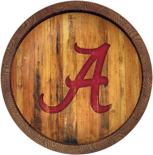 Vista 96 de The Fan Brands NCAA Alabama Crimson Tide: "Faux" - Letrero de barra del equipo deportivo, decoración para el hogar, dormitorio, garaje, oficina