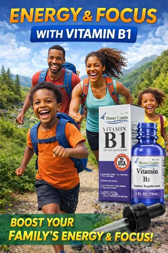 Vista 6 de HoneyCombs Gotas de vitamina B2 (riboflavina) - 1 onza líquida + gotas de vitamina B1 (tiamina) - 1 onza líquida
