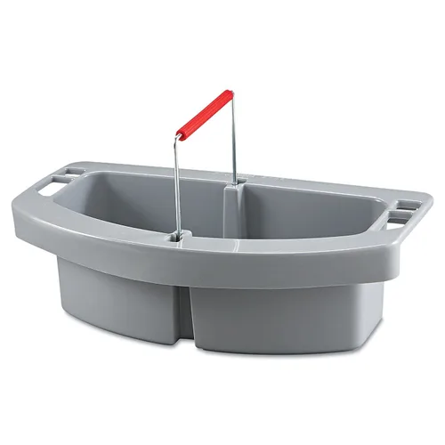 Vista 2 de Rubbermaid Commercial BRUTE Maid Caddy compatible con contenedores BRUTE de 44 galones, gris, para almacenamiento de herramientas de limpieza