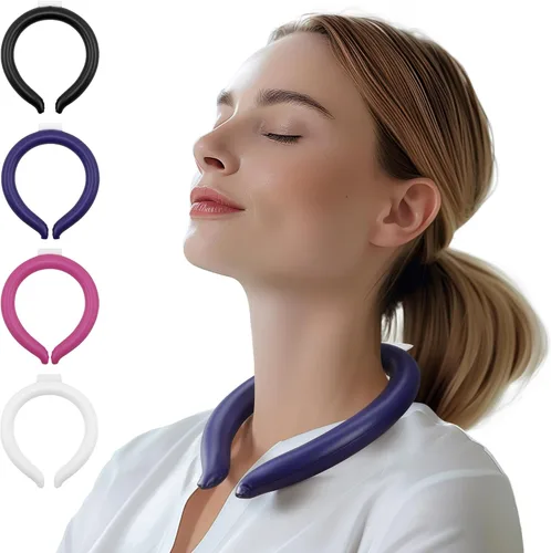 Vista 8 de Magic Gel Enfriadores de anillos para el cuello, bolsa de hielo portátil para enfriar el cuello, tubo enfriador de cuerpo fresco, bolsas de hielo