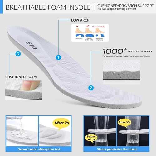 Vista 6 de STQ - Zapatillas deportivas sin cordones para mujer, ortopédicas, transpirables, para tenis, caminar, gimnasio, entrenamiento cruzado