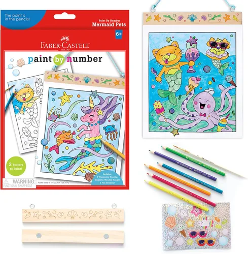 Vista 7 de Faber-Castell Pintar por números Fairy Friends Pets - Juguetes de hadas de acuarela para niños (mayores de 6 años)