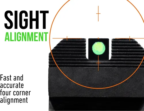 Vista 3 de Miras de fibra óptica XS Sights compatibles con Glock, incluidos los modelos MOS