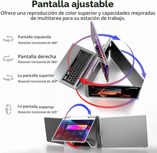 Vista 5 de Ladomi Extensor de pantalla para portátil de 16", extensor de monitor