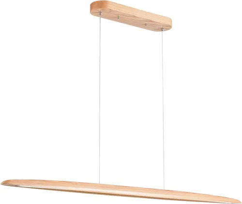 Vista 12 de YISDESIGN Lámpara colgante lineal de madera de 51 pulgadas, lámpara moderna para mesa de billar, luces de isla de cocina para comedor, bar, isla
