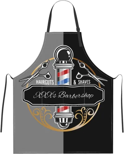 Vista 7 de Delantal de peluquería personalizado para hombres y mujeres, con logotipo, con foto, con bolsillos, delantal personalizado
