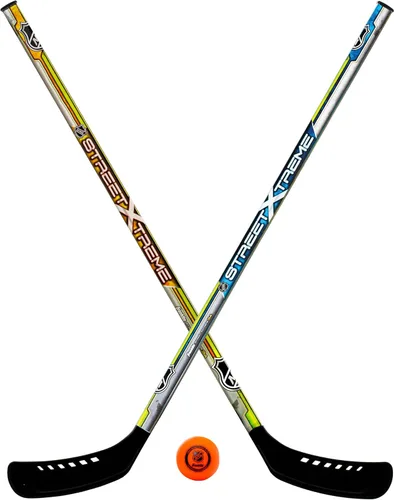 Vista 8 de Franklin Sports NHL Kids - Juego de palos de hockey callejero para niños, incluye (2) palos de hockey callejero juveniles + (1) pelota de hockey