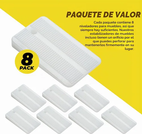 Vista 3 de Qualihome Cuñas de plástico de nailon para nivelar – Cuñas de plástico transparente para muebles del hogar, inodoro, cama, cuñas de mesa