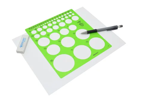 Vista 4 de Westcott LetterCraft - Plantilla para círculos grandes y pequeños (T-831)