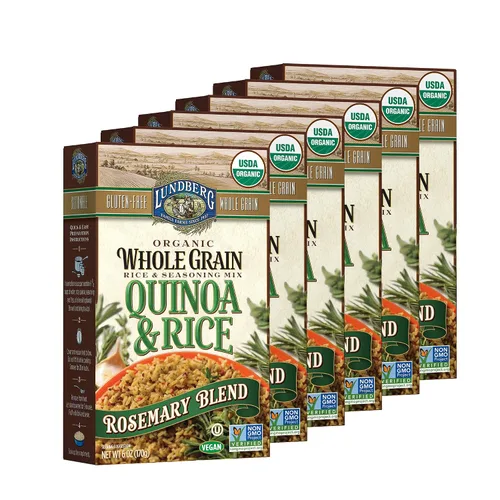 Vista 16 de Lundberg Family Farms - Arroz orgánico de grano entero y arroz silvestre, ajo y albahaca, guarnición, básico de despensa, 100% grano entero, sin