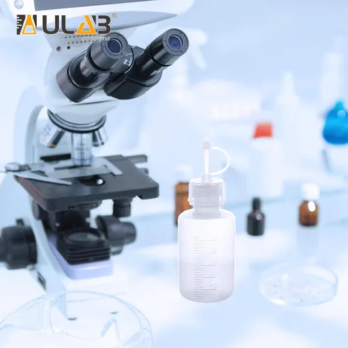 Vista 7 de ULAB 12pcs Vol.1.0 fl oz (1oz) botellas dispensadoras de gota, material de LDPE, PP y tapas de rosca, botellas de goteo de laboratorio y arte