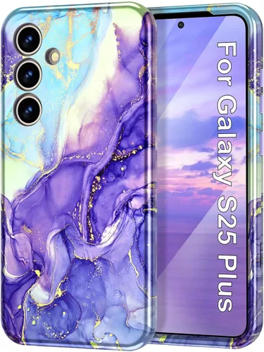 Vista 68 de Btscase para Samsung Galaxy S25, [Probado contra caídas de grado militar] Funda protectora de diseño de patrón de mármol, resistente, delgada