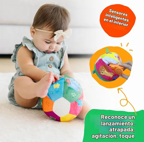 Vista 5 de Move2Play, Pelota de Bebé Divertidísima e Interactiva con Música y Efectos de Sonido Regalo de Primer Cumpleaños Juguete para Niños Pequeños