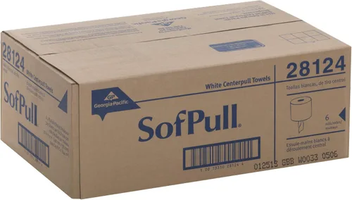 Vista 13 de Georgia-Pacific SofPull Centerpull - Toalla de papel prémium de capacidad regular, color blanco, 28124, 324 hojas por rollo, 6 rollos por caja
