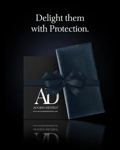 Vista 6 de Funda de cuero genuino para hombres y mujeres Funda para libro de cheques para duplicar cheques, billetera RFID