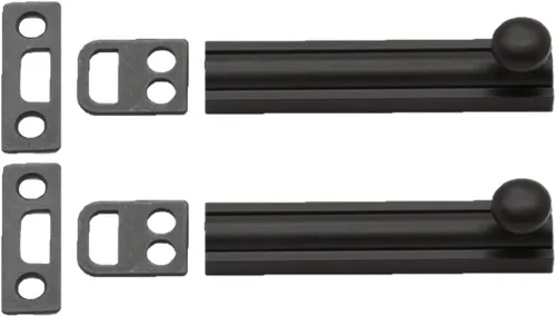 Vista 22 de QCAA Perno de superficie de latón macizo, 2", latón pulido, paquete de 1, fabricado en Taiwán