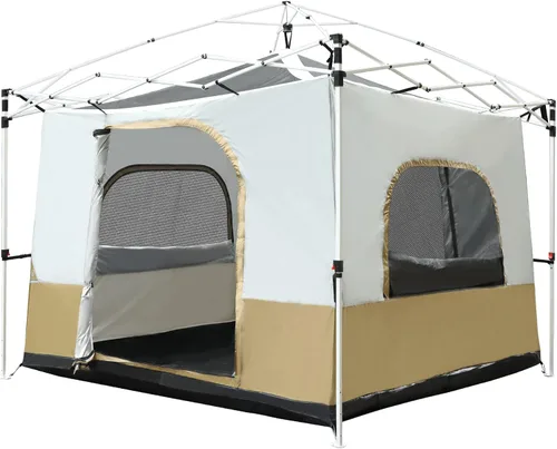 Vista 14 de REDCAMP Tienda de Campaña con Toldo para Tienda de Toldo Desplegable, Tienda Interior Convierte Toldo de Patas Rectas de 10'x10' o 10'x20' en Tienda