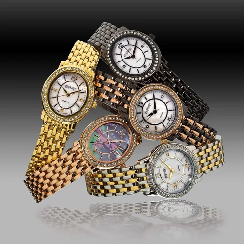 Vista 6 de August Steiner AS8027 - Reloj de pulsera de diamantes para mujer con cristales en bisel en acero inoxidable