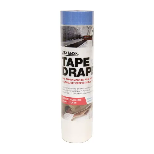 Vista 7 de Easy Mask Tape & Drape - Película adhesiva preadhesiva con cinta de uso general, 22 pulgadas x 100 pies
