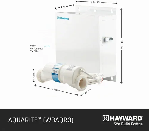 Vista 8 de Hayward Aquarite - Generador de cloro salino para piscinas, 15,000 galones