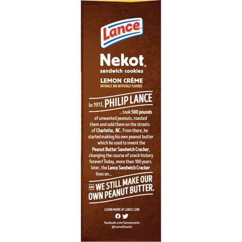 Vista 8 de Lance Nekot Lemon Creme, 8 paquetes envueltos individualmente, 6 sándwiches cada uno (paquete de 14)