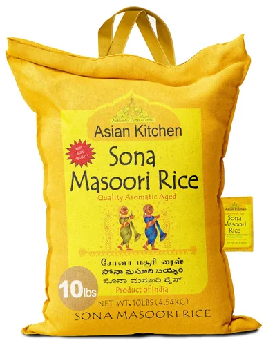 Vista 12 de Asian Kitchen Brown Sona Masoori - Arroz envejecido de 40 libras, 40 libras (40.0 lbs) de arroz de grano corto ~ Todo natural Apto para gluten