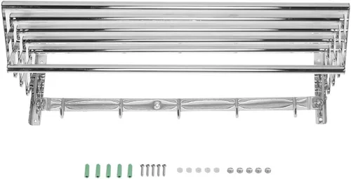 Vista 5 de Stainless Steel Retractable Towel Rack Bathroom Organizer Home Hotel Use