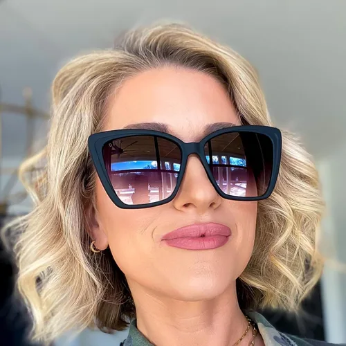 Vista 8 de DIFF Heidi - Gafas de sol de gran tamaño para mujer, ligeras y ligeras