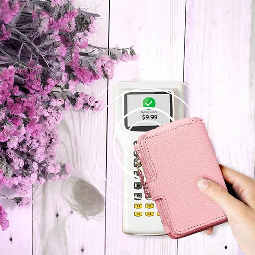 Vista 8 de M-Plateau Estuches para tarjetas, fundas de cuero para tarjetas e identificación, tarjetero para tarjetas de crédito, cartera pequeña para tarjetas