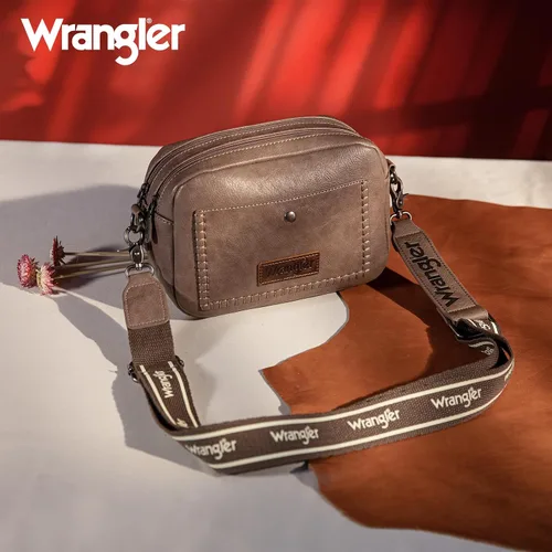 Vista 2 de Wrangler Bolsos cruzados para mujer, bolso de cámara a la moda con correa ancha