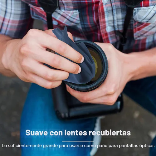 Vista 6 de Care Touch Paquete de 6 paños de limpieza para gafas de microfibra (azul marino)