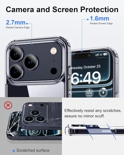 Vista 37 de HOOMIL Funda para iPhone 7 Plus/iPhone 8 Plus de 5.5 Pulgadas, sin amarillamiento, protección contra caídas, cubierta trasera dura transparente