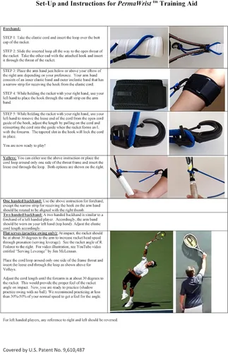 Vista 3 de PermaWrist Entrenador de muñeca para golpe de tenis, ayuda para derechazos, reveces, voleas y saques