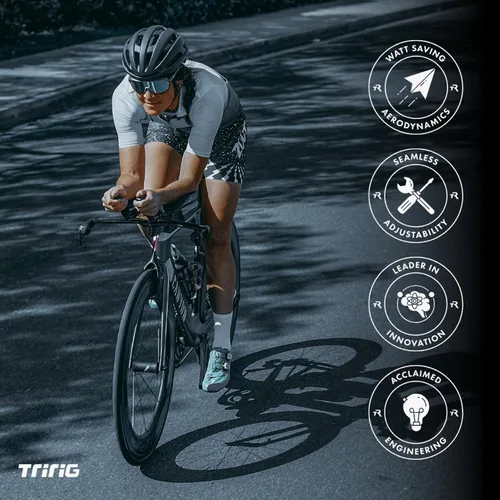 Vista 5 de TRIRIG Polymount 3 en 1 Aero Bars Out Front Bike Computer Mount BTA Soporte y elevador con abrazadera de cámara de acción - Compatible con soporte