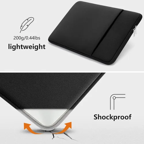 Vista 4 de Funda para laptop de 11 a 11.6 pulgadas, a prueba de golpes, funda protectora acolchada para computadora con bolsillo, compatible con MacBook Acer