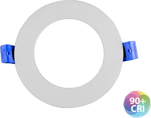 Vista 3 de NICOR Iluminación de 4 pulgadas redondo blanco plano LED Downlight en 2700K (DLE421202KRDWH)