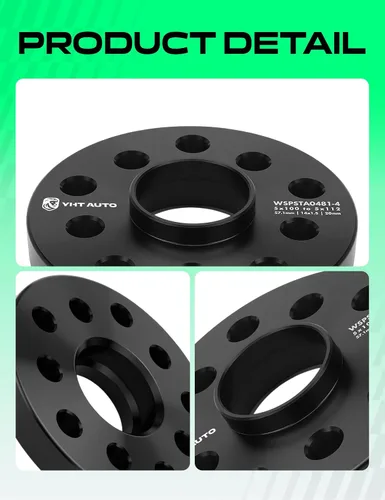 Vista 7 de YHTAUTO adaptadores para ruedas con buje céntrico 5x100/5x112mm, 20mm, compatibles con modelos Audi, Volkswagen, TT, Beetle, Golf, Jetta, Passat