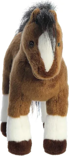 Vista 2 de Aurora® Exquisito peluche de poni galés Breyer®, detalles realistas, juego imaginativo, marrón, 11 pulgadas