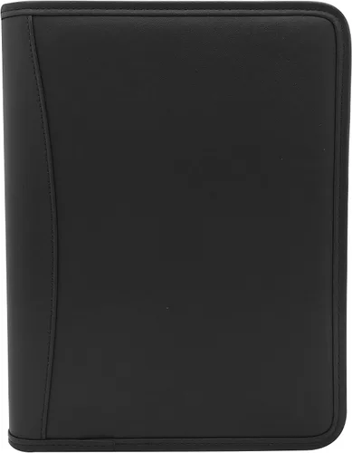 Vista 3 de MSP 10.8 x 8.75 pulgadas tamaño compacto negro cremallera Padfolio con forro rojo Funda para teléfono inteligente, mini soporte para tableta