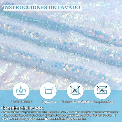 Vista 4 de Juego de 5 caminos de mesa de lentejuelas iridiscentes de 12 x 108 pulgadas, camino de mesa rectangular con purpurina para cumpleaños, bodas