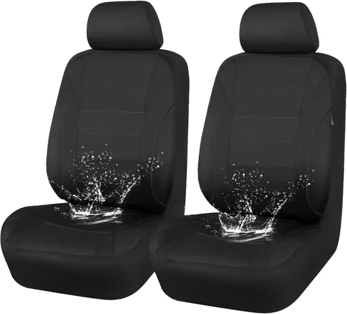 Vista 10 de Car Pass - Fundas impermeables de neopreno para asientos, juego completo negro de ajuste universal, fundas protectoras para interior de auto SUV